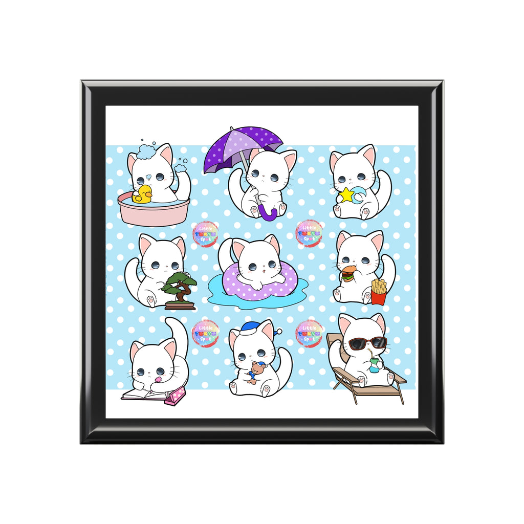 Cute Cat Character Jewelry Box with Playful Designs, Organizer, Gift for Cat Lovers, Birthday, Kids, Home Decor